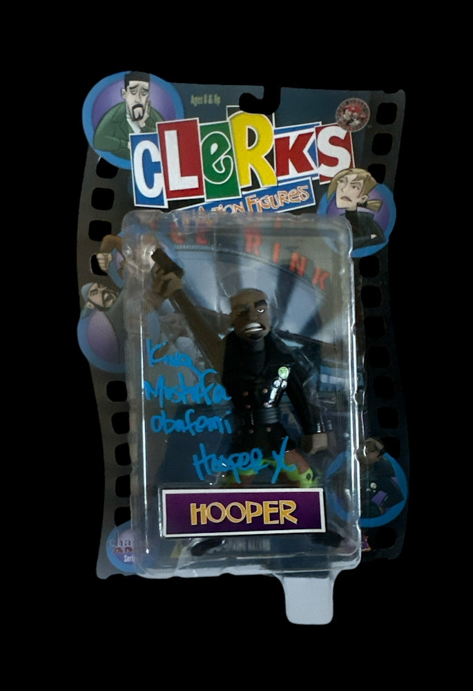 Hooper Clerks Inaction Figure Signed by King Mustafa Obafemi