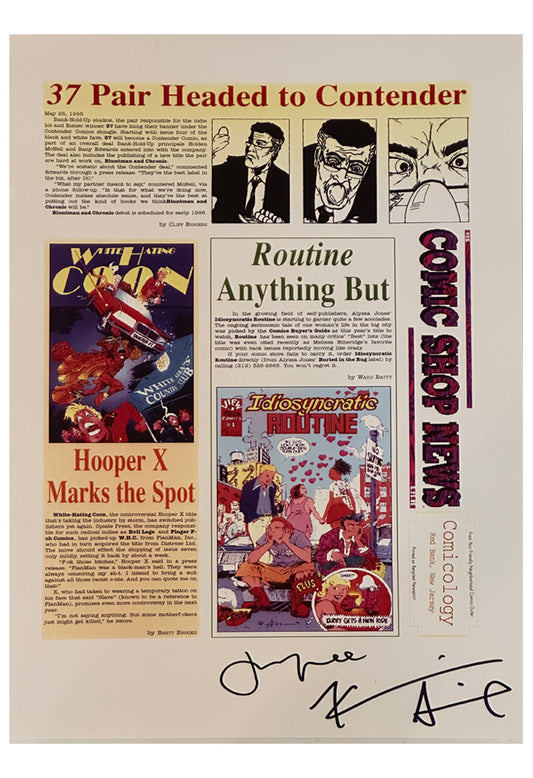 Chasing Amy - Comic Shop News Signed Print 12x18