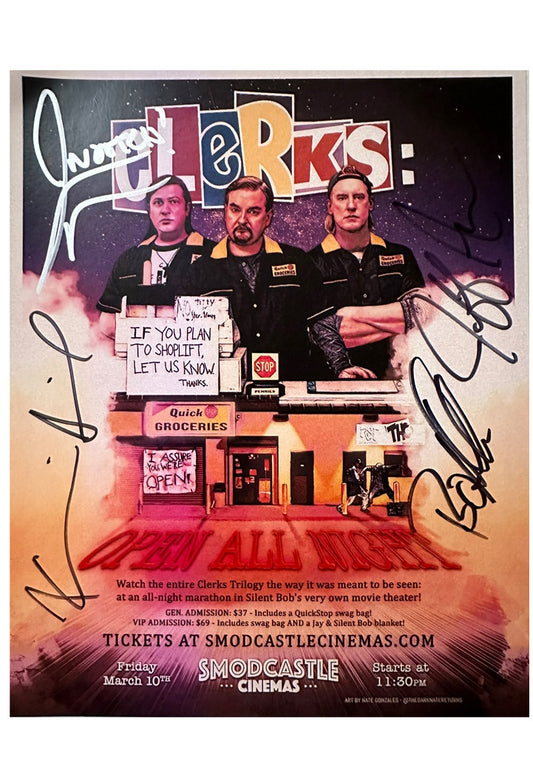 Clerks: Open All Night Signed Print 8x10