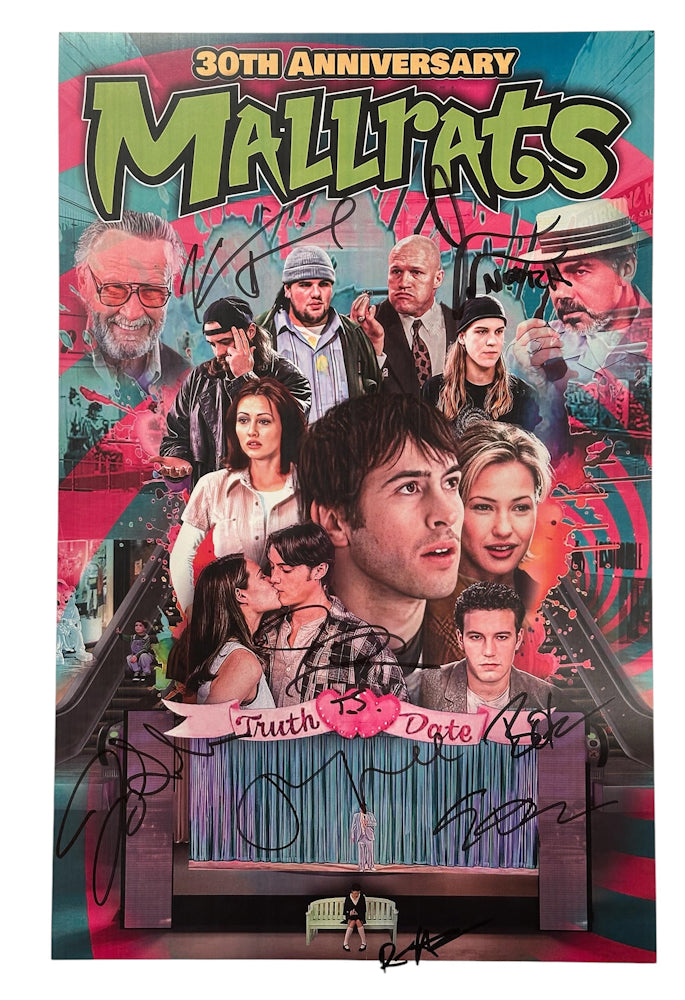 Mallrats 30th Anniversary - 8 Signatures - limited to 30 Signed and numbered Prints 12x18