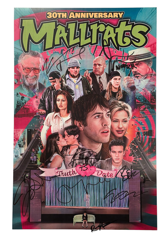 Mallrats 30th Anniversary - 8 Signatures - limited to 30 Signed and numbered Prints 12x18